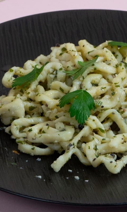 Hot Aglie & Olio Pasta  + Parmigiano