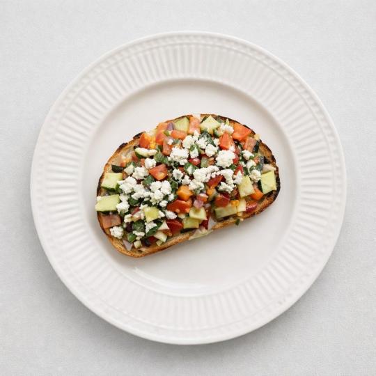 Tomato, Avocado and Feta Bruschetta