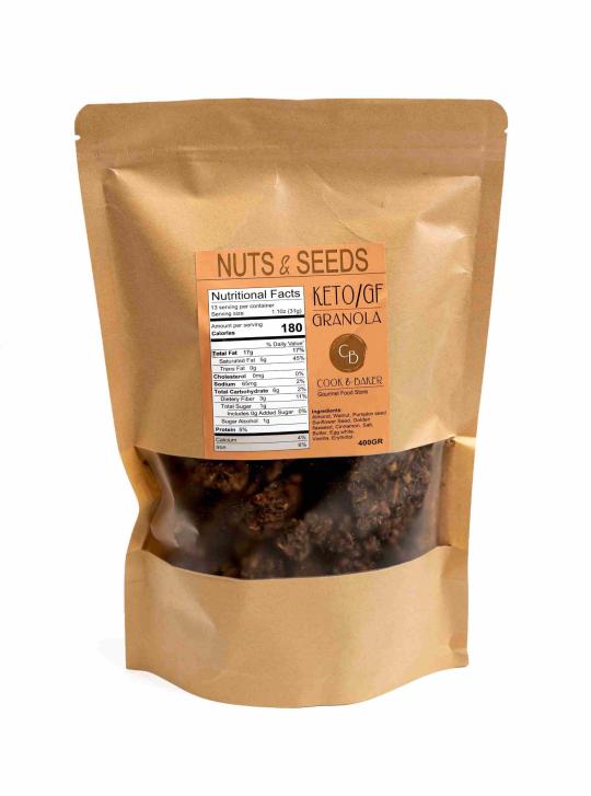 Keto Gluten Free Granola 400 Gr