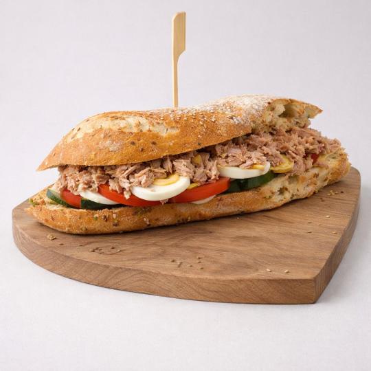 Tuna Sandwich With Flaxseed Baguette