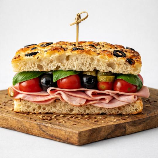 Mortadella & Parmigiano Sandwich
