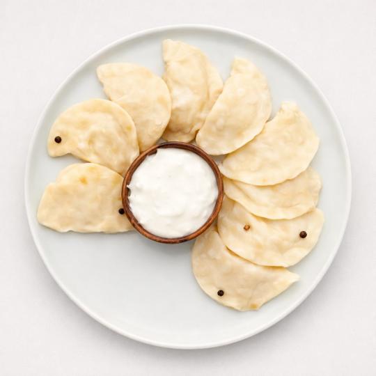 Pelmeni - Potato Mushroom Dumpling + Smetana