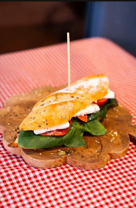 Cow Feta Cheese Baguette Sandwich